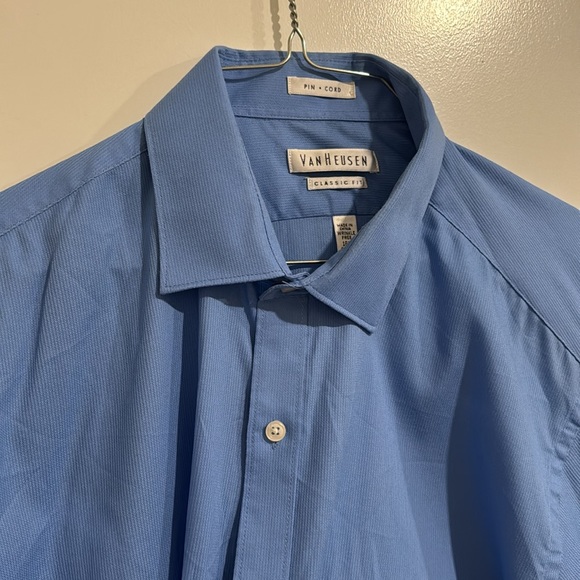 VanHeusen Men’s Blue Button Down Dress Shirt - Picture 3 of 6